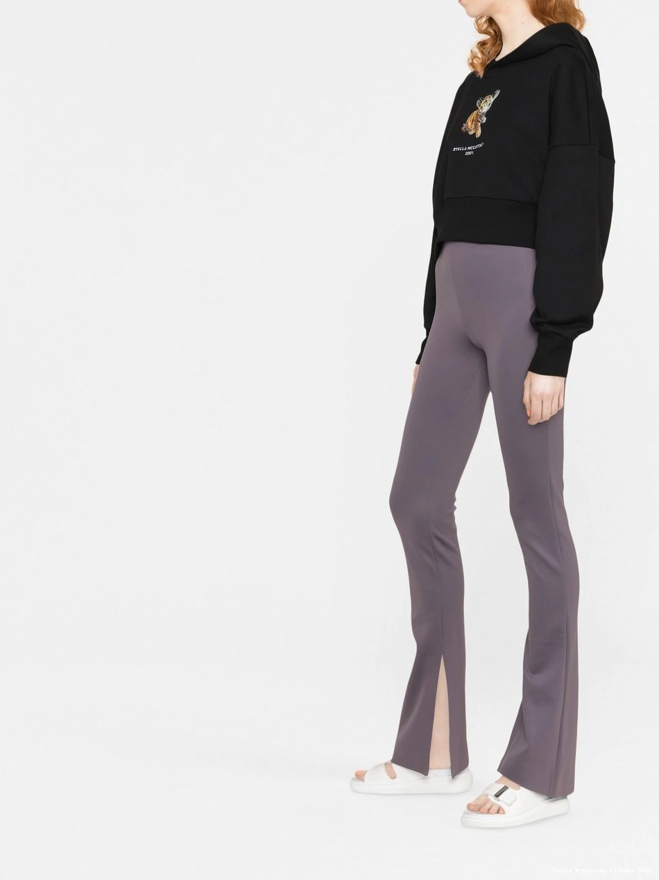 Cheap McCartney Women hoodie Stella cropped tiger-print 0726